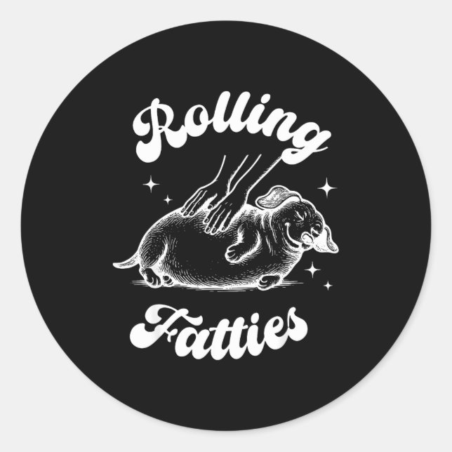 Adesivo Rolling Fatties Dog Dachshund Weed Wiener Dog Love (Frente)
