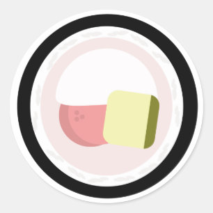 Adesivo Rolo de Sushi Salmão Cream Cheese Abacate