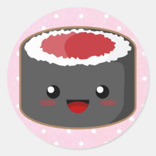 Adesivo Rolo dos salmões de Kawaii