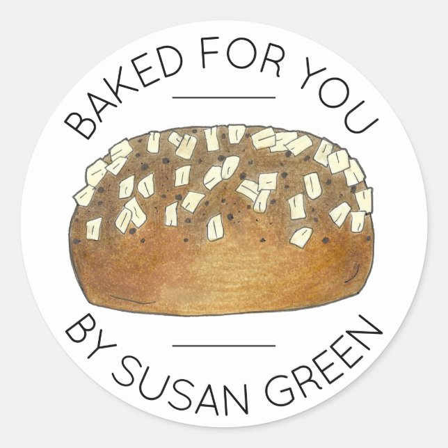 Adesivo Rolos de Janto de Pão Homemade Feitos Por (Frente)