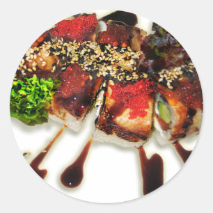 Adesivo Rolos de Sushi Gergelim Gengibre Wasabi Cozinha Ja