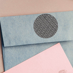 Adesivo Rolos pretos do rico do branco no teste padrão do