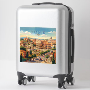 Adesivo Roma Itália Colosseum Viagem Arte Vintage