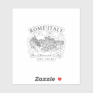 Adesivo Roma Itália - Eterna City Ruins Viagem souvenir