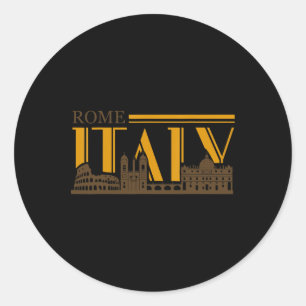 Adesivo Roma Itália Vintage Retro Férias Gif Italiano