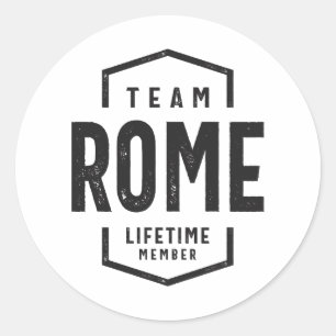 Adesivo Roma Lifetime Member Personalizado Nome Roma