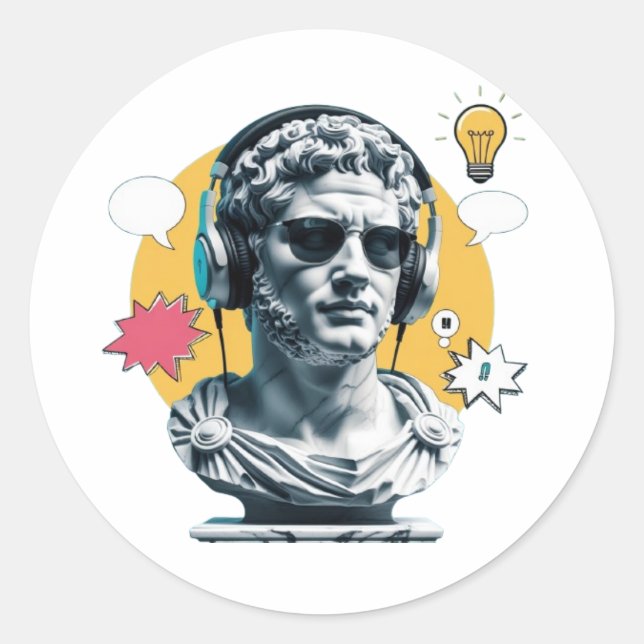 Adesivo Roman Vibes - Poster de Arte Moderna (Frente)