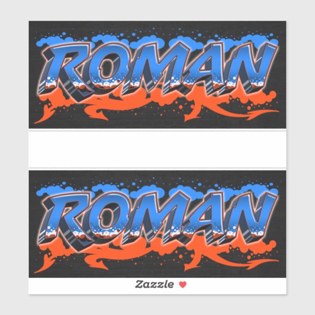 Adesivo Roman Vorname Name Graffiti Aufkleber Sticker (Folha)