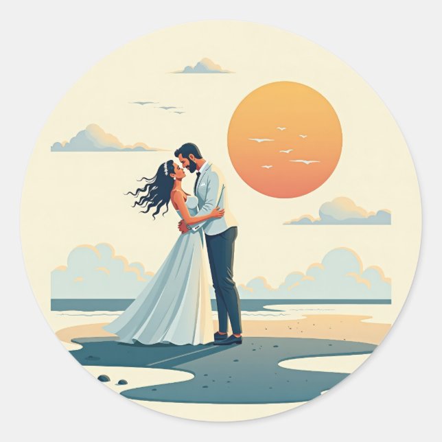 Adesivo Romance ao Pôr do Sol (Frente)