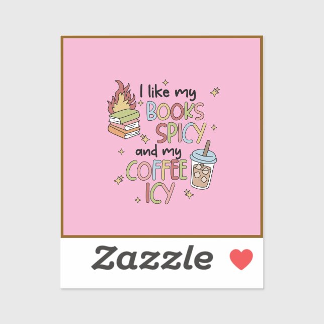 Adesivo Romance books and coffee sticker (Folha)