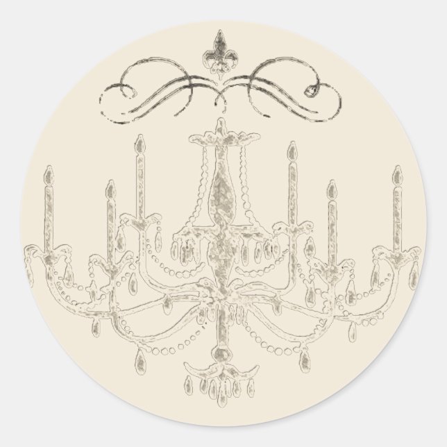 Adesivo Romance com um Casamento com um Chandelier ~ 20 St (Frente)