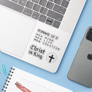 Adesivo Romanos 12:2 Nova Mente Vida Criação Minimalista