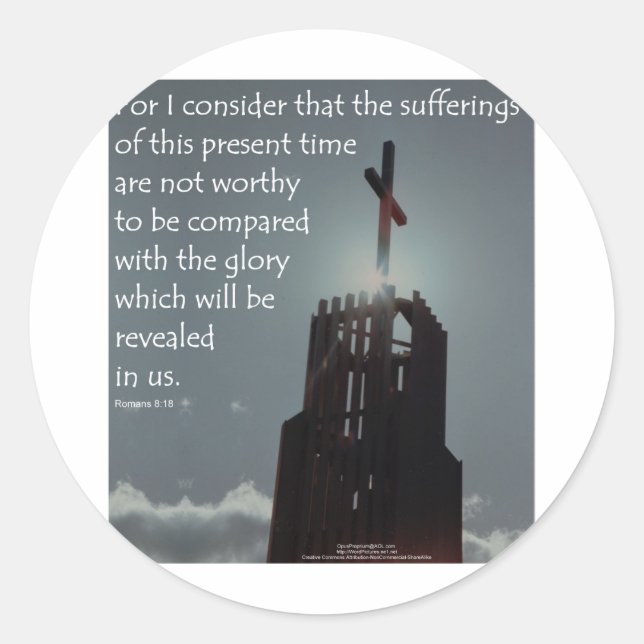 Adesivo Romanos 8:18 Glória a Revelar (Frente)