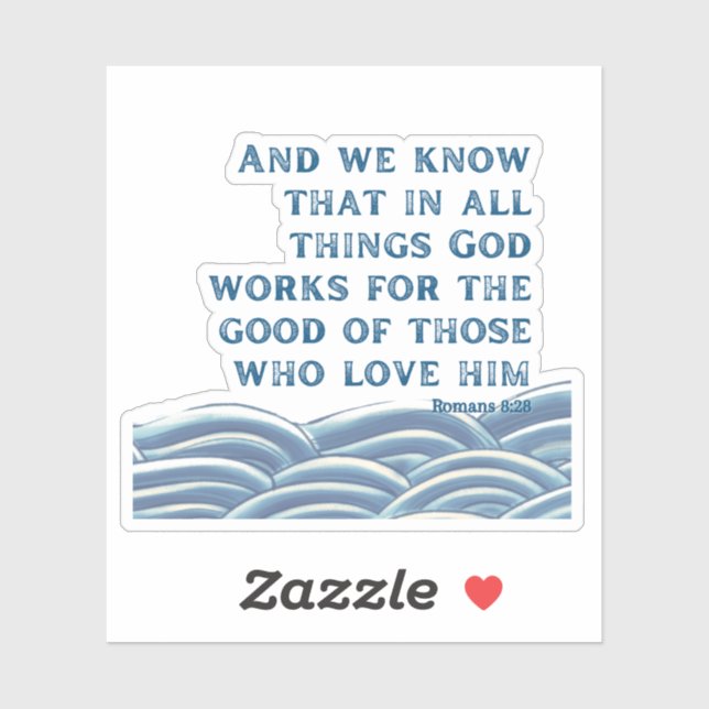 Adesivo Romanos 8:28 (Folha)