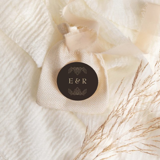 Adesivo Romantic Baroque Ornate Frame Wedding (Criador carregado)