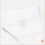 Adesivo Romantic Brown Elegant Wedding<br><div class="desc">This design is part of a romantic and elegant wedding invitation suite.</div>
