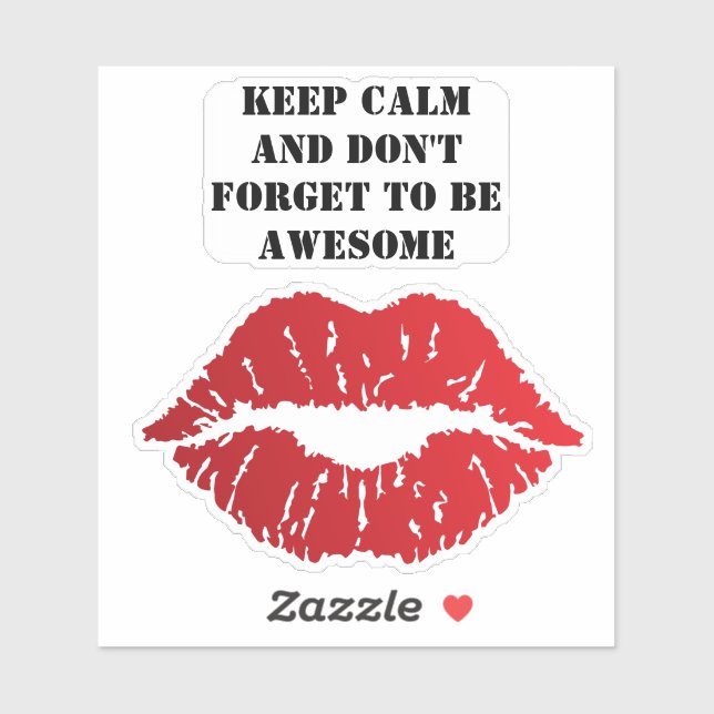 Adesivo Romantic chic luxe red lips (Folha)