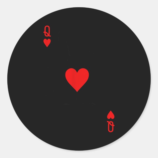 Adesivo Romantic Couple Kiss Queen Of Hearts Ker Playing C (Frente)