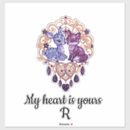 Adesivo Romantic Crystal Animals Custom Couple