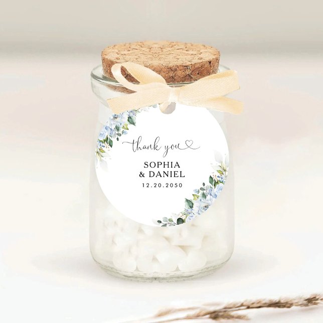 Adesivo  Romantic Light Blue Floral Wedding  (Criador carregado)
