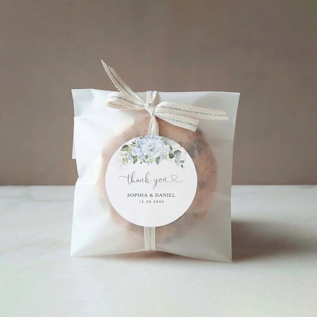 Adesivo  Romantic Light Blue Floral Wedding  (Criador carregado)