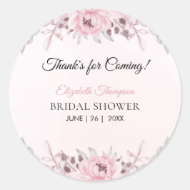 Adesivo Romantic Pink Floral Bridal Shower