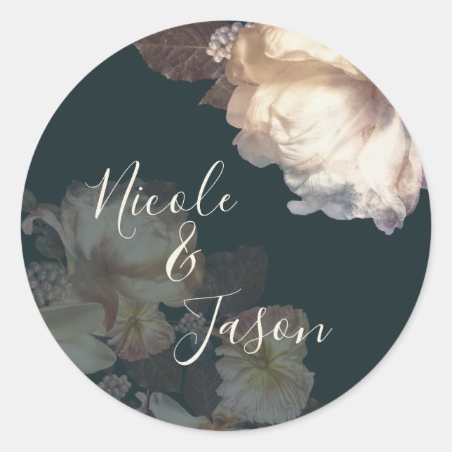 Adesivo Romântica Blooms Floral Elegante Botânica (Frente)