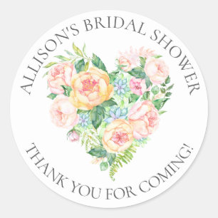 Adesivo Romântica Bridal Obrigado Chá Sticker