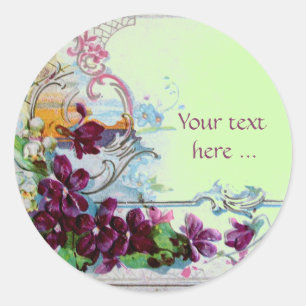 ADESIVO ROMANTICA /ELEGANT /PANSIES FLORAL E SNOWDROPS