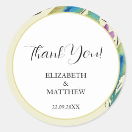 Adesivo Romântica Elegante Flores Selvagens Roxas Aquarela