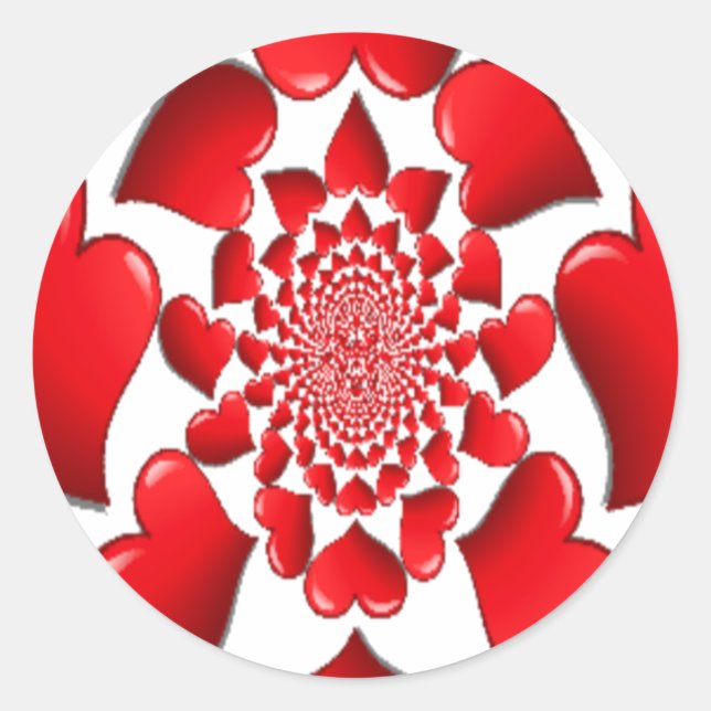 Adesivo Romântico Corações Vermelhos Impressão (Frente)