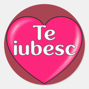 Adesivo Romeno - Eu te amo