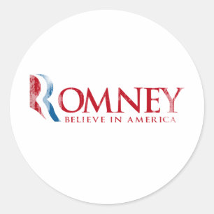 Adesivo Romney - acredite em América (vermelha)
