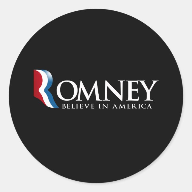 Adesivo Romney - Acredite na América - (Frente)