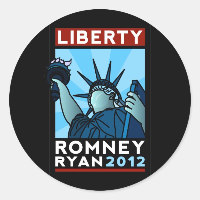 Adesivo Romney Ryan Liberty (Frente)