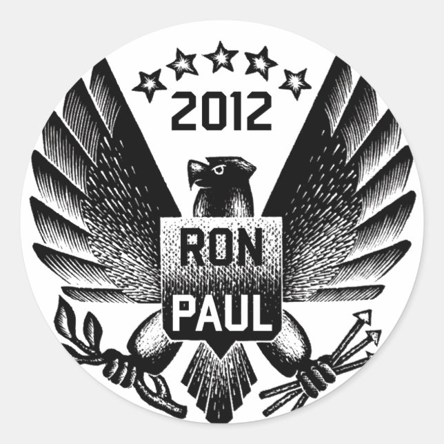 Adesivo Ron Paul 2012 Black Eagle (Frente)