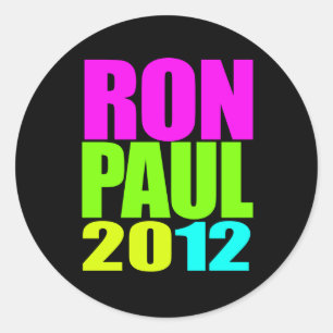 ADESIVO RON PAUL 2012 NEON