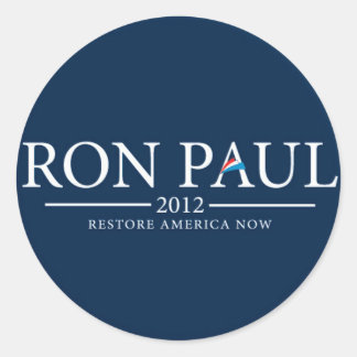ADESIVO RON PAUL 2012 RESTAURAR A AMÉRICA AGORA MAIS VINCU