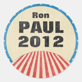 Adesivo Ron Paul 2012 Round Stickers