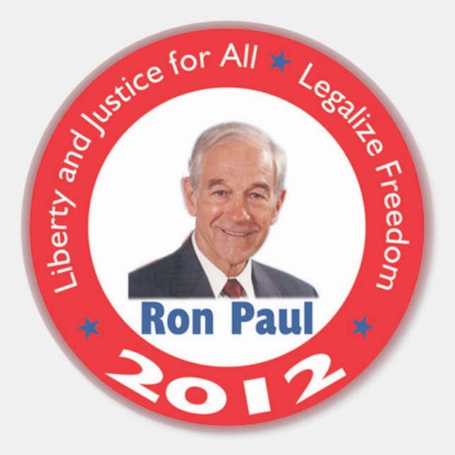 Adesivo Ron Paul 2012 Sticker (Frente)