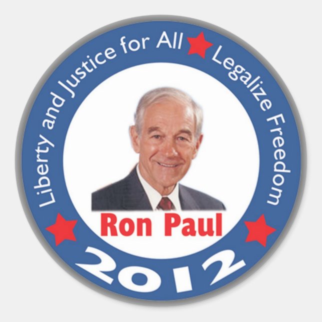 Adesivo Ron Paul 2012 Sticker (Frente)