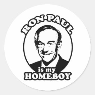Adesivo Ron Paul é meu ficar em casa
