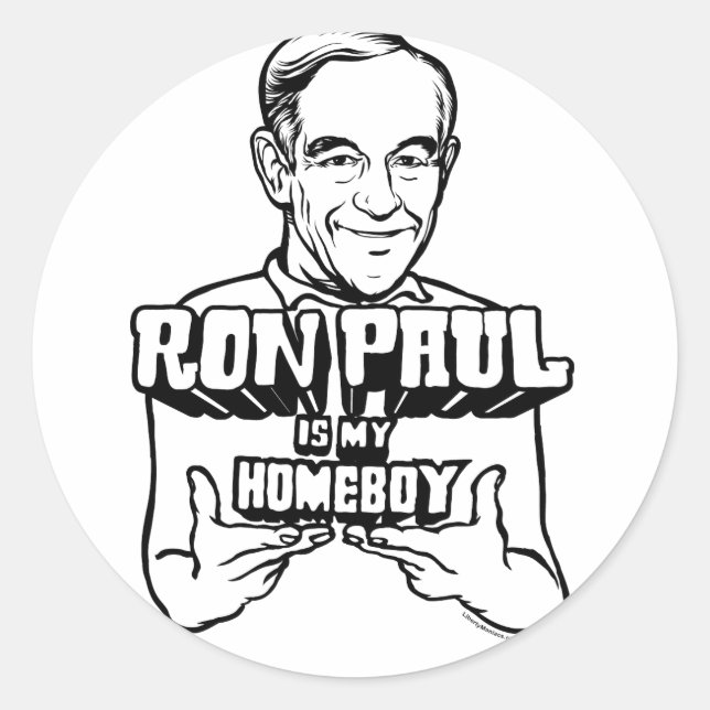 Adesivo Ron Paul É O Meu Ficar em casa (Frente)