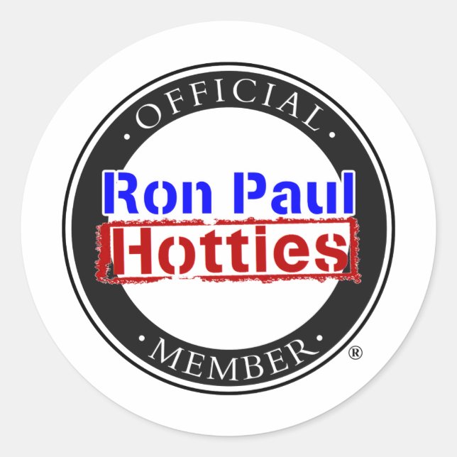 Adesivo Ron Paul Hotties Gear (Frente)