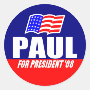 Adesivo Ron Paul para o Presidente 08 Stickers