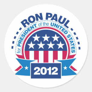 Adesivo Ron Paul para o presidente 2012