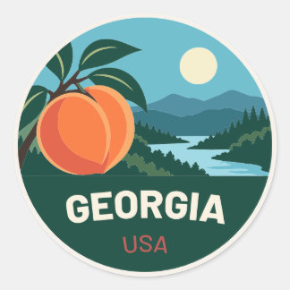 Adesivo Rond Georgia USA – Vintage Travel Sticker