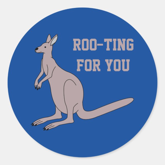 Adesivo Roo Para Você Bonita Aussie Funny Kangaroo Pun (Frente)