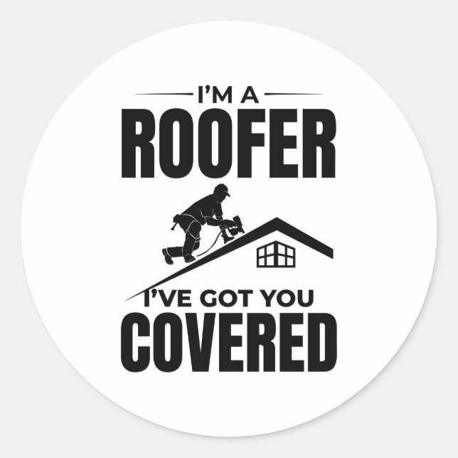 Adesivo Roofer - Eu tenho você coberto de Design de telhad (Frente)