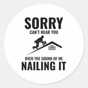 Adesivo Roofer Humor - Colocando o telhado de ti